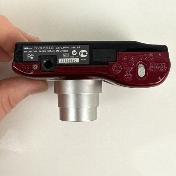 Red Nikon Coolpix L26 Digital Camera 16.1 MP 5x Optical Zoom Parts Repairs READ - Picture 8 of 9